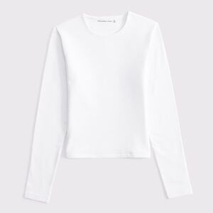 Abercrombie Double-Lined Long-Sleeve Tee - White